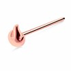 Flame Shaped Silver Straight Nose Stud NSKA-1001